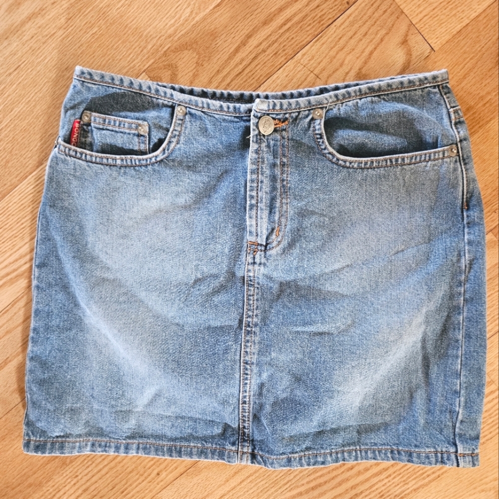 Vintage 90's Bongo Denim Button Jean Skirt